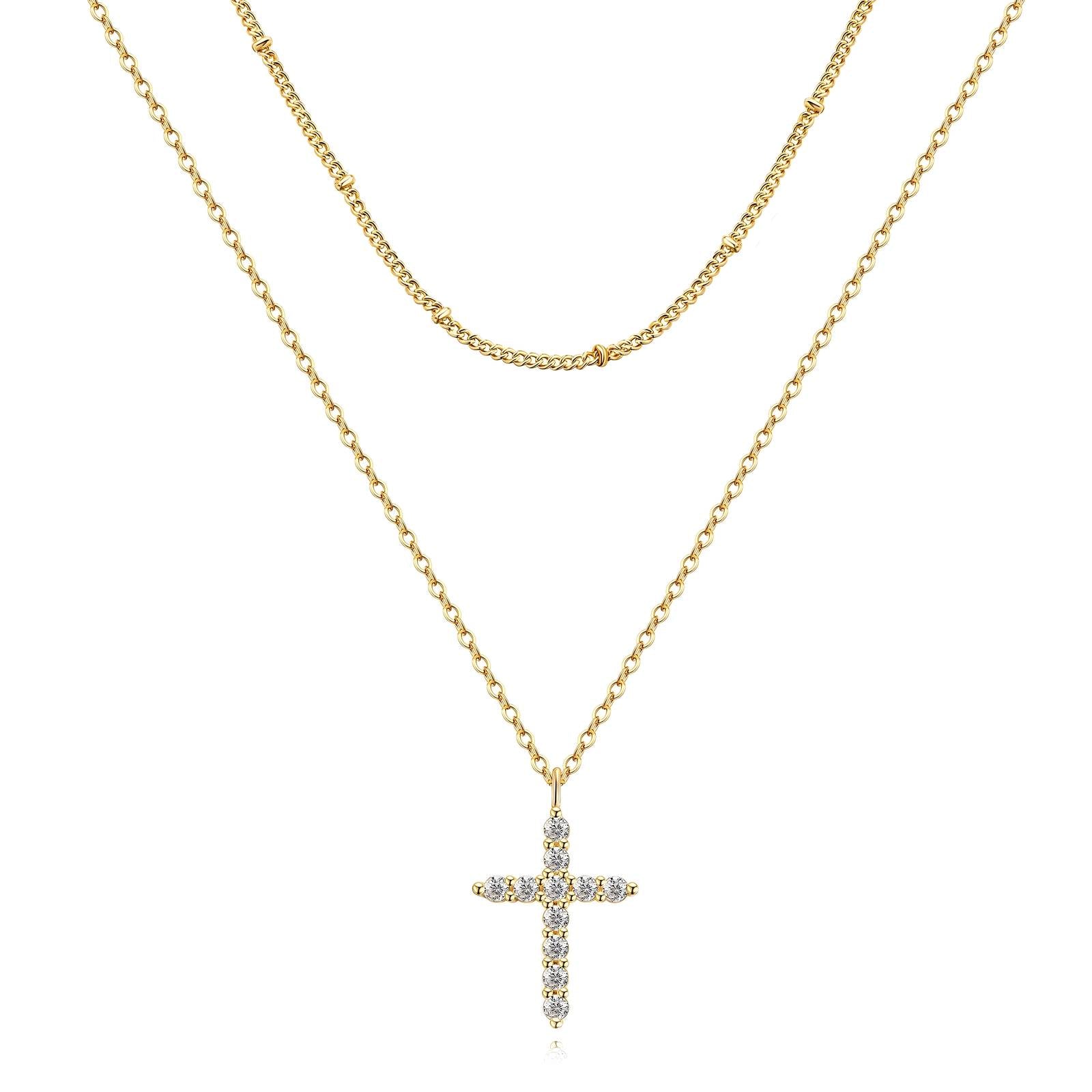 18k hotsell Gold Cross Necklace