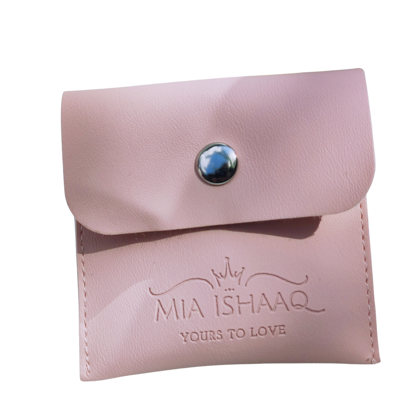 PU Leather Pink Jewellery Pouch - Mia Ishaaq