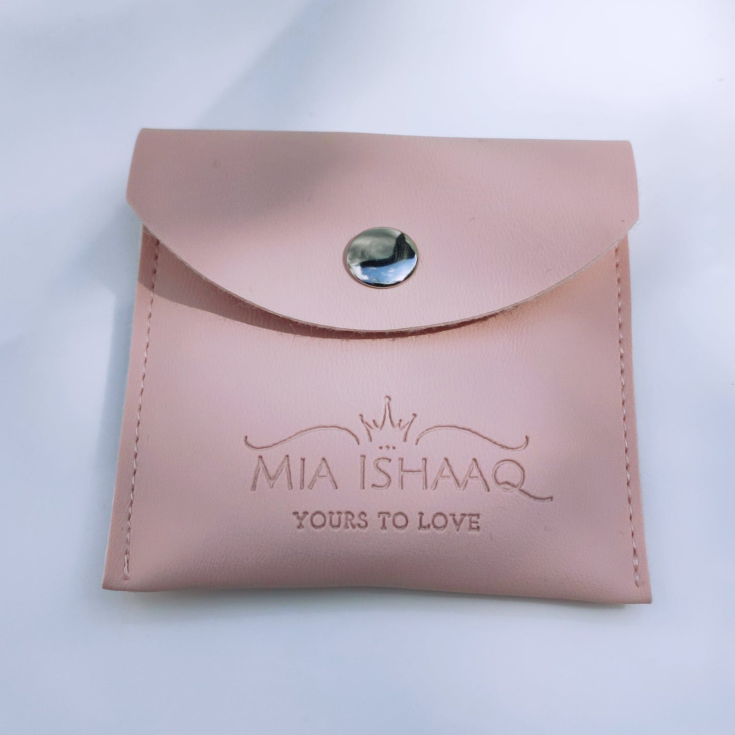 Pink PU Leather gift Jewellery Pouch - Mia Ishaaq