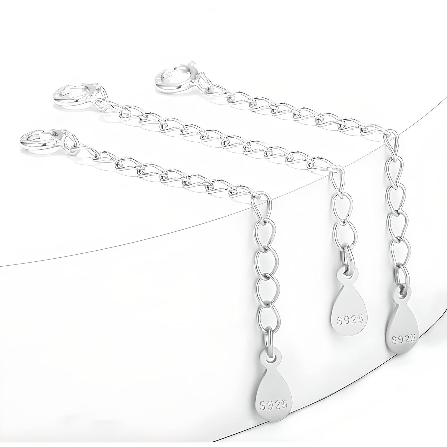 925 sterling silver bracelet necklace extension chain - Mia Ishaaq