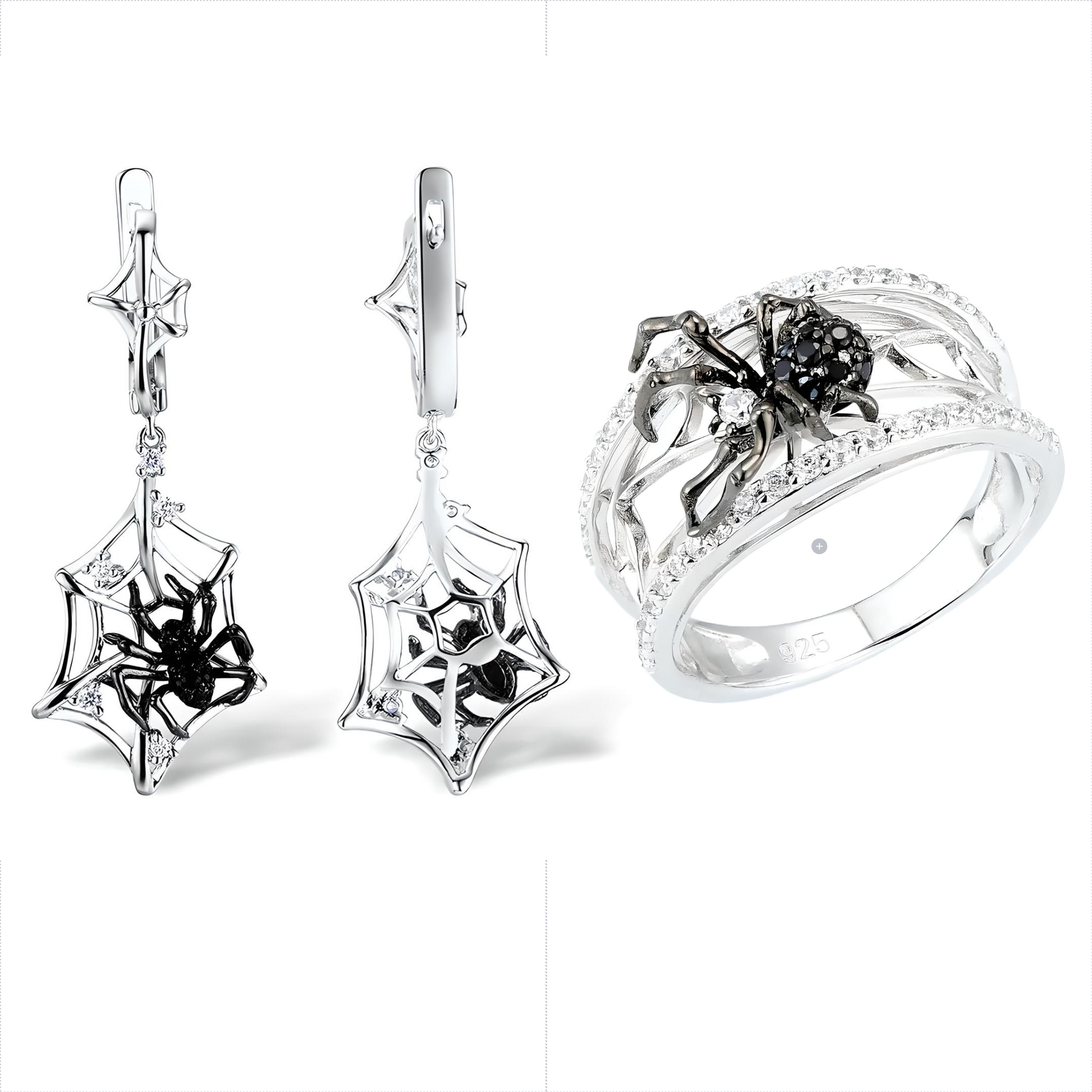 Spider Web Ring + Earring Set Spider Web Ring + Earring Set