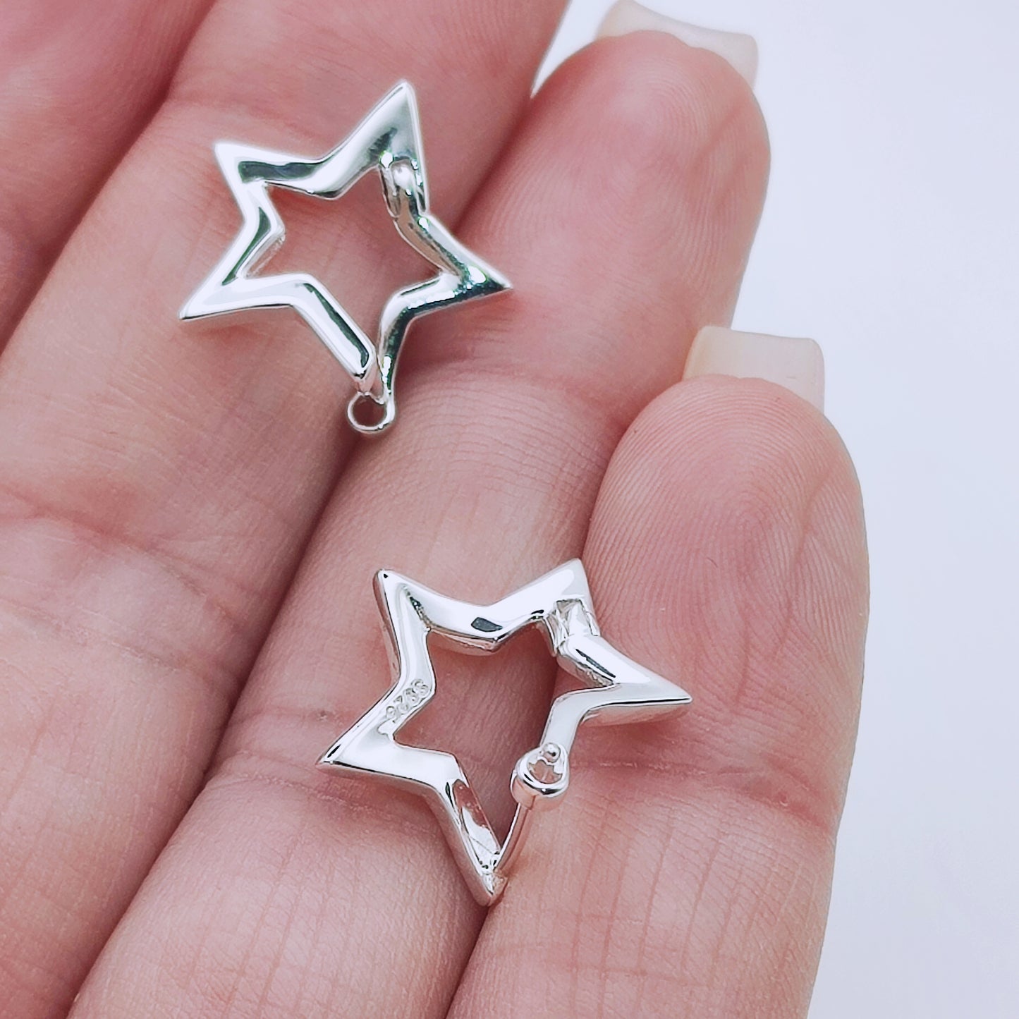 925 Sterling Silver Star Huggies Hoop Earrings - Mia Ishaaq