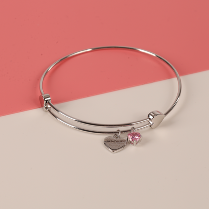 Sterling Silver Infinity love and beyond extendable bangle Bracelet - Mia Ishaaq