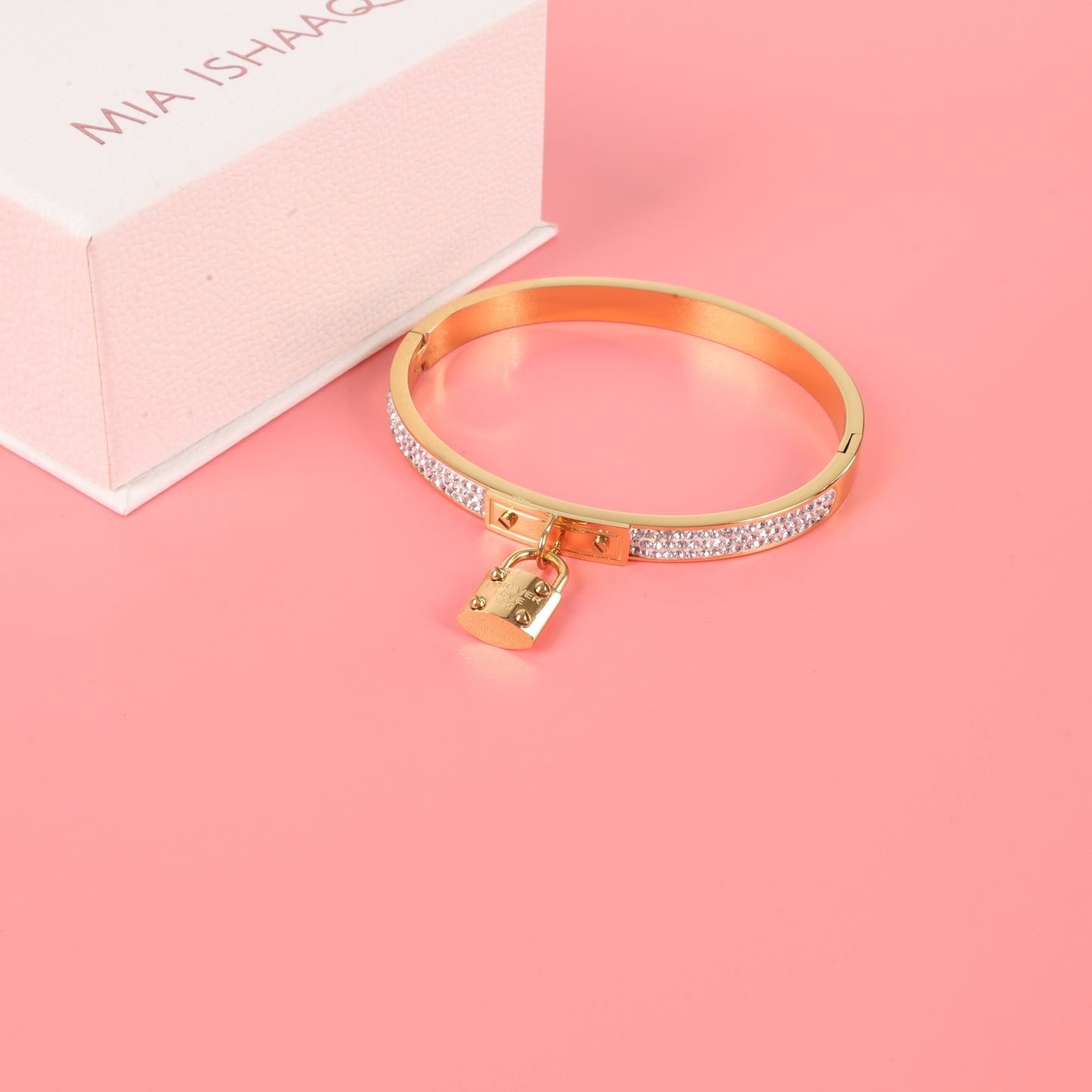 Luxury Padlock Gold Bangle Bracelet