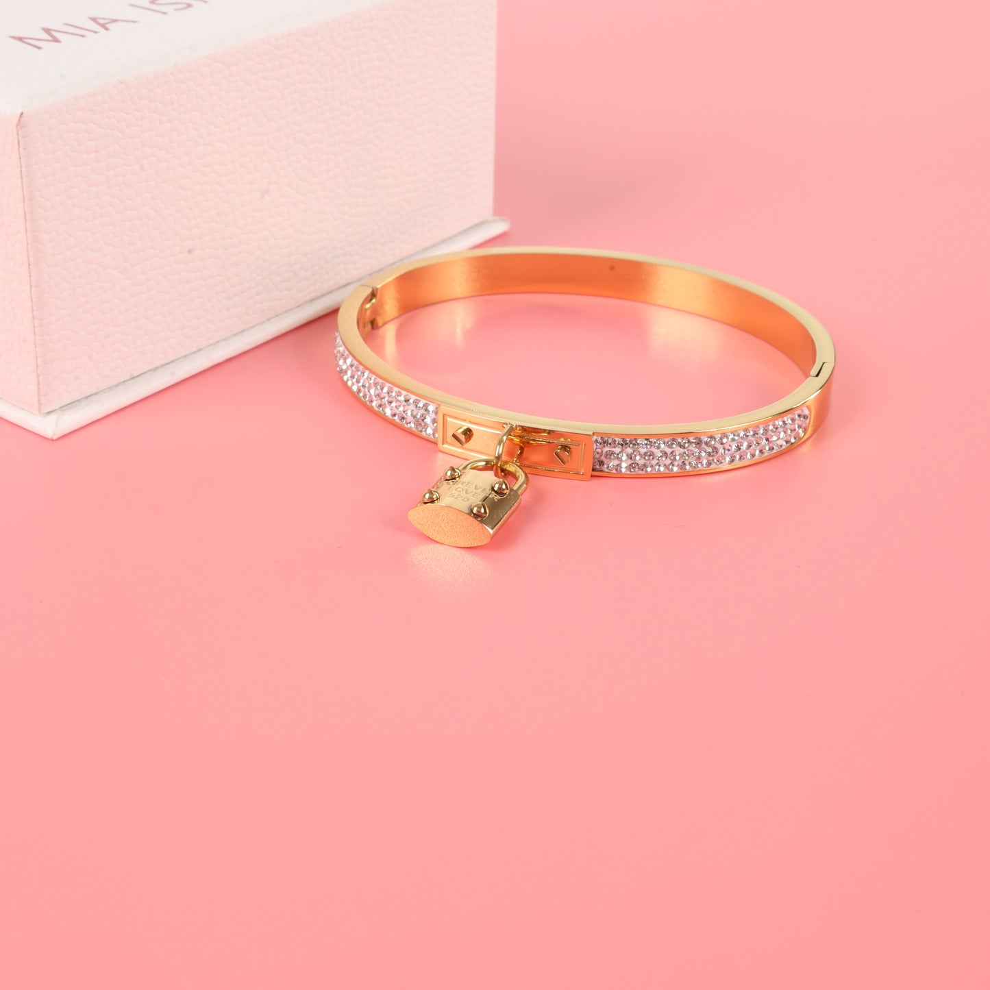 Luxury Padlock Gold Bangle Bracelet