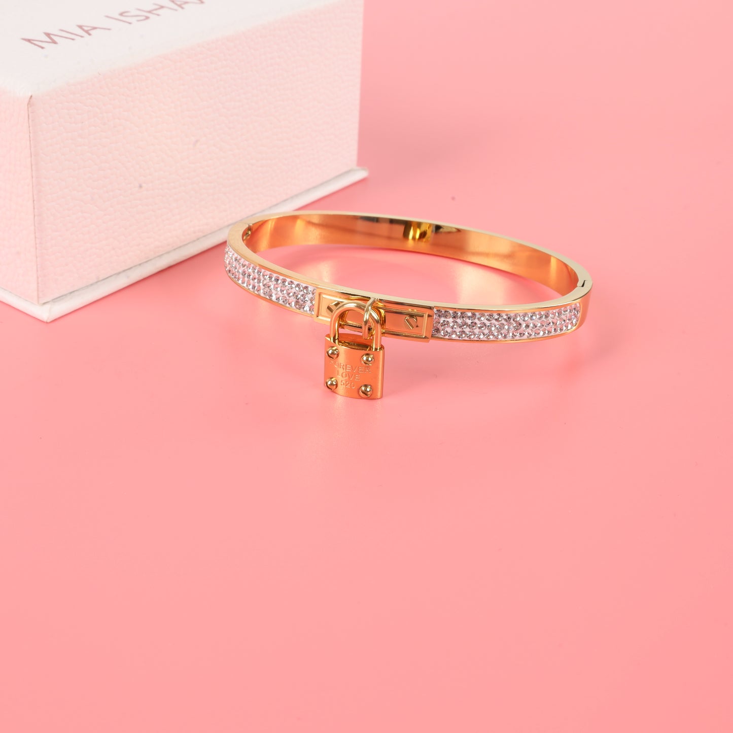 Luxury Padlock Gold Bangle Bracelet