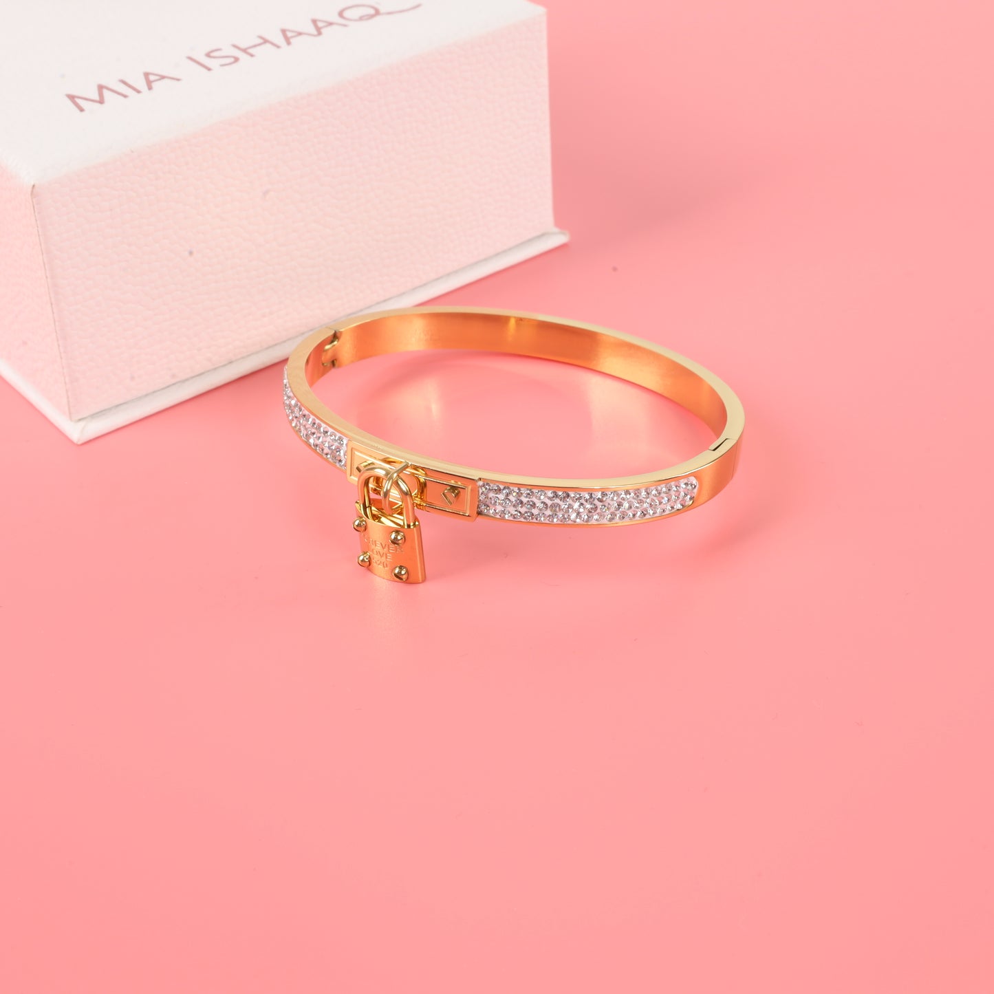 Luxury Padlock Gold Bangle Bracelet