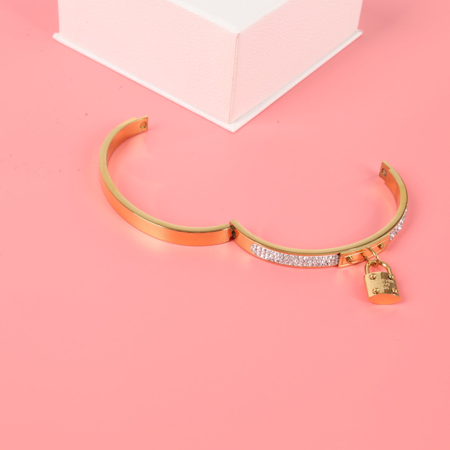 Luxury Padlock Gold Bangle Bracelet