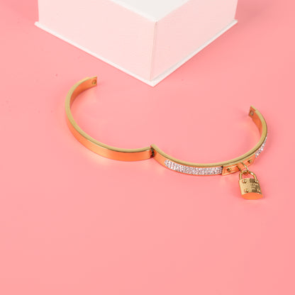 Luxury Padlock Gold Bangle Bracelet