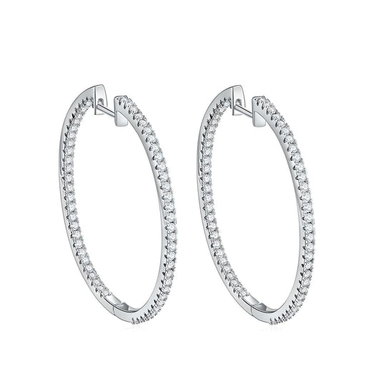 45mm sterling silver hoop earrings - Mia Ishaaq