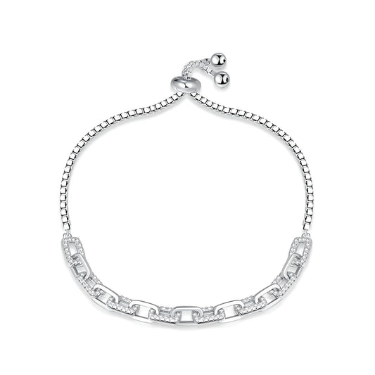 Sterling Silver Slider Link Chain Bracelet - Mia Ishaaq