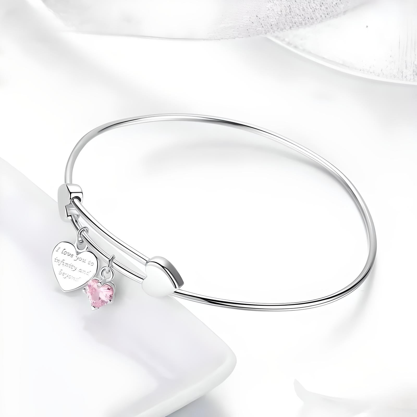 Sterling Silver Infinity love and beyond extendable bangle Bracelet - Mia Ishaaq