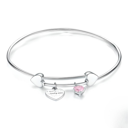 Sterling Silver Infinity love and beyond extendable bangle Bracelet - Mia Ishaaq