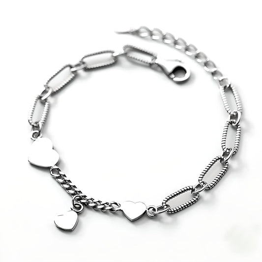Love Heart Link Chain Bracelet - Mia Ishaaq