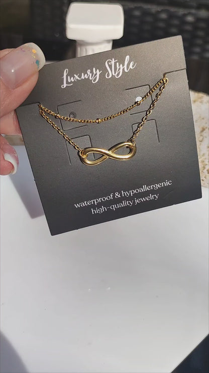 Twin Chain Infinity Bracelet