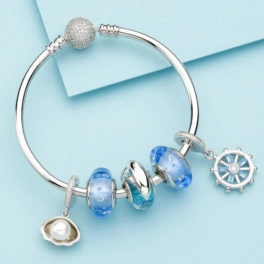 Athenaie Blue Sea Murano Charm - Mia Ishaaq