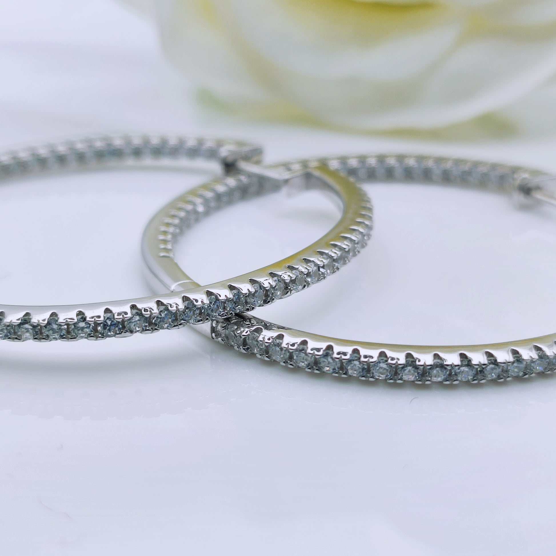 45mm sterling silver hoop earrings - Mia Ishaaq