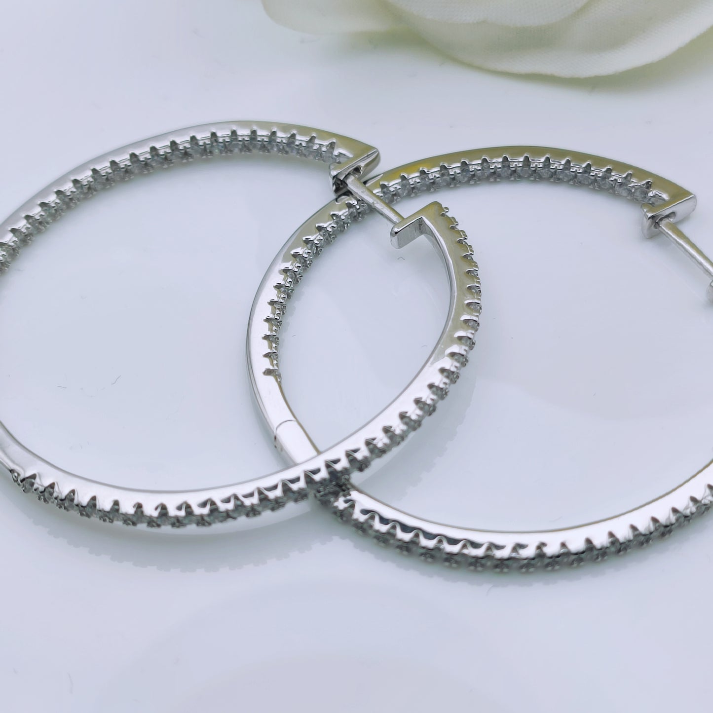 45mm sterling silver hoop earrings - Mia Ishaaq