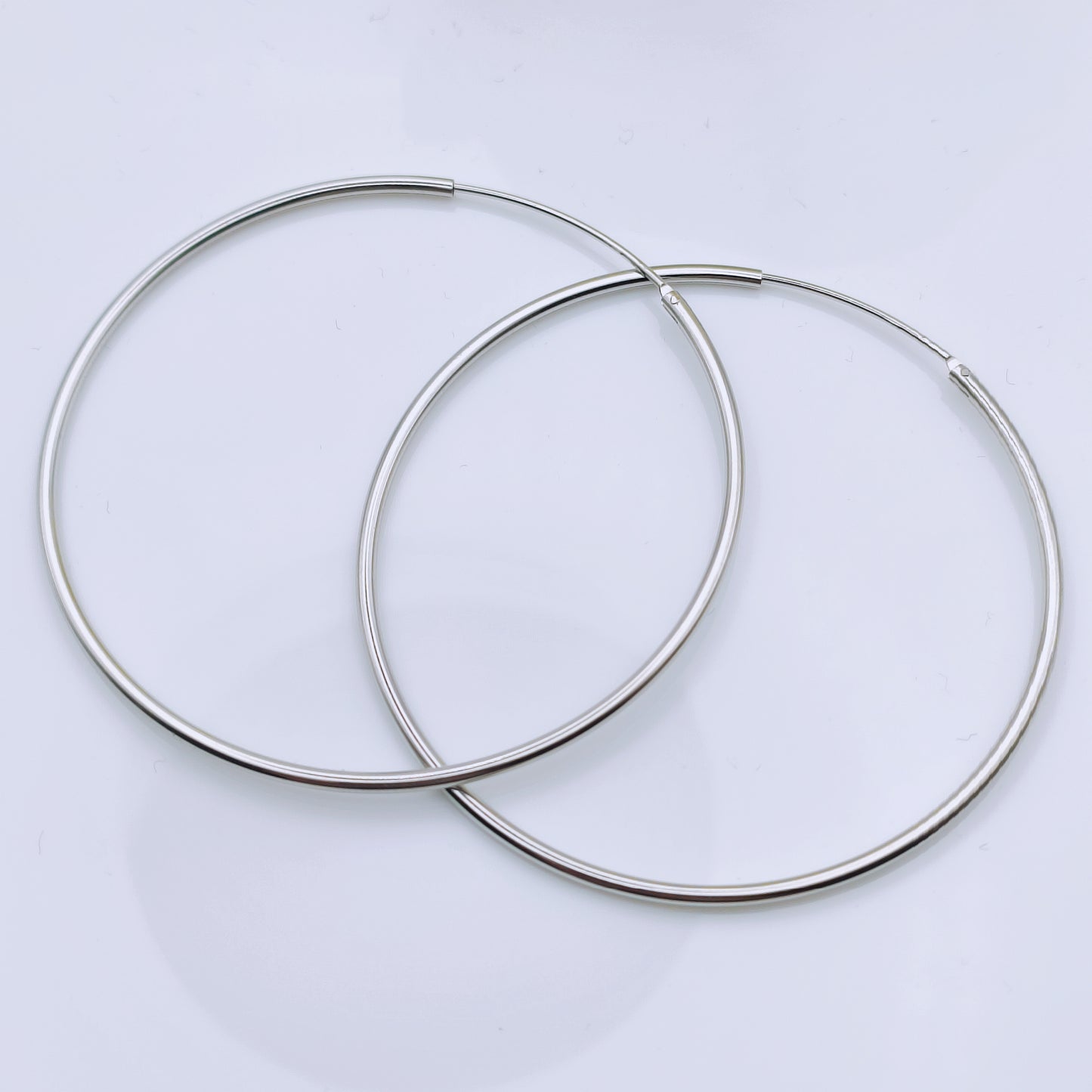 Sterling silver large hoop earrings - Mia Ishaaq