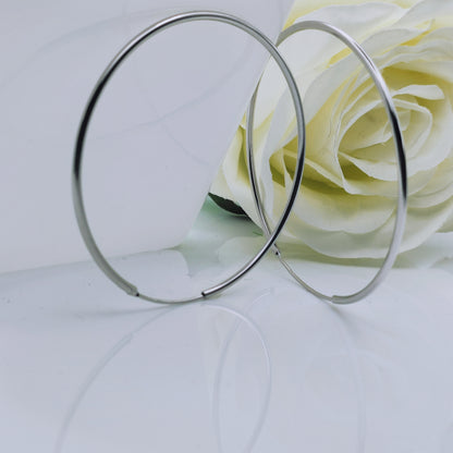 Sterling silver large hoop earrings - Mia Ishaaq